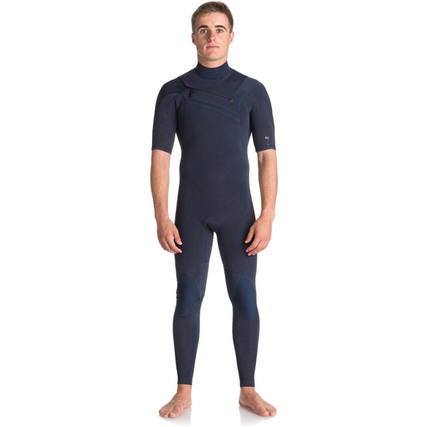 2018 Quiksilver Original Monochrome 2mm AZip Short Sleeve Wetsuit NAVY EQYW303008